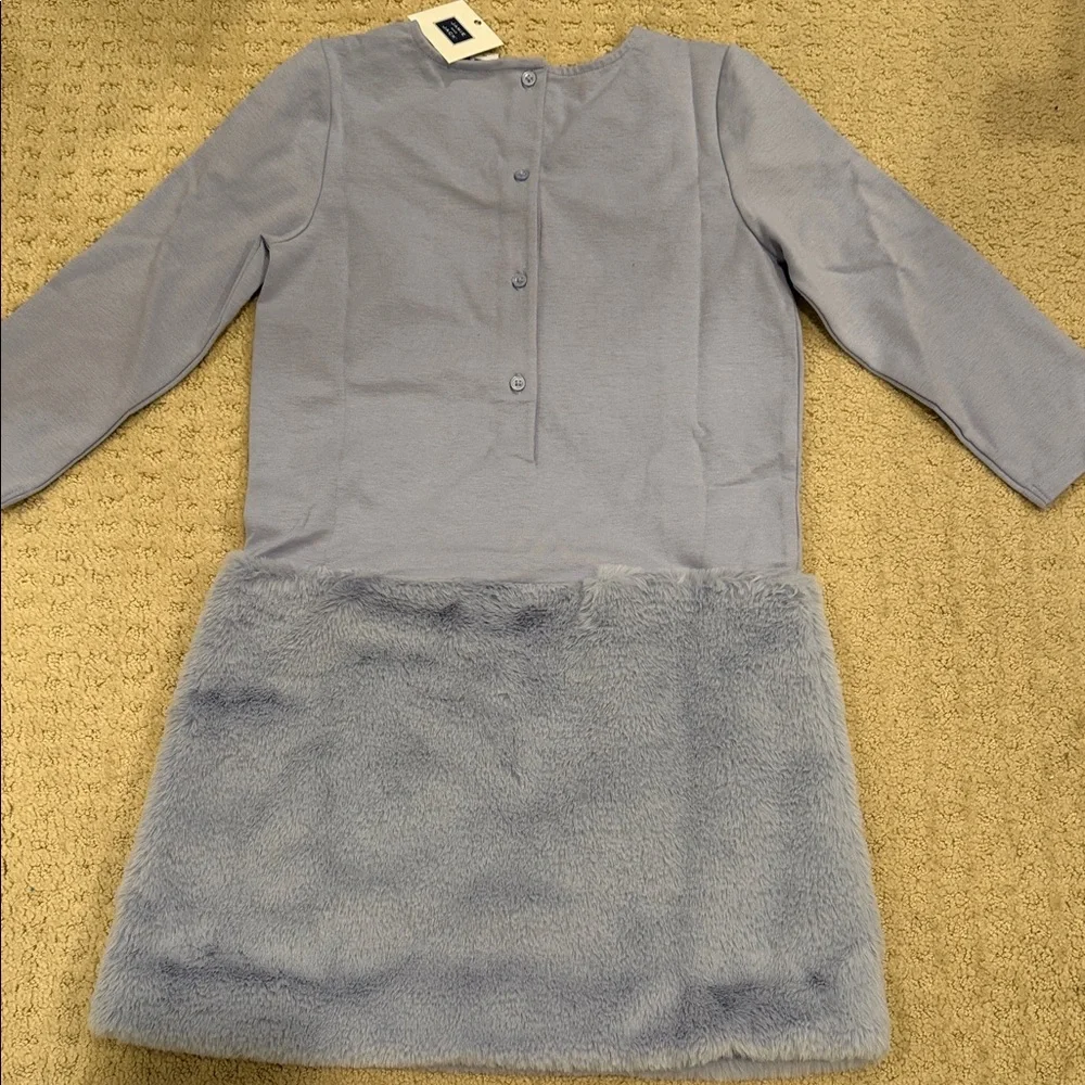 Janie and Jack Lavender Furry Hem Dress NWT
